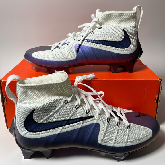 Nike Vapor Edge 360 Untouchable Mid Football Cleats White Purple FQ0235-100 9.5